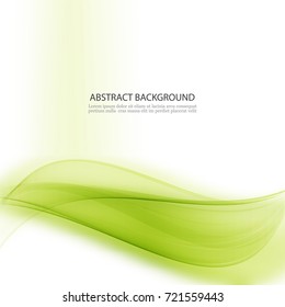 Beautiful,green,abstract,wave on white background.Technology background