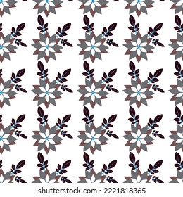 hermoso patrón de flores botánicas sin costura en vector