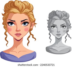 Beautifull and cute girl with great hair