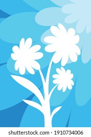beautifull flat flower background vector