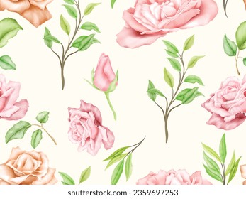 Beaufull Floral Seless Pattern Template