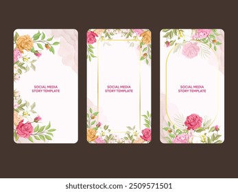 Beautifull Floral Social Media Template Design