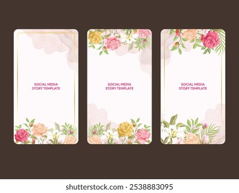Beautifull Floral Social Media Template Design