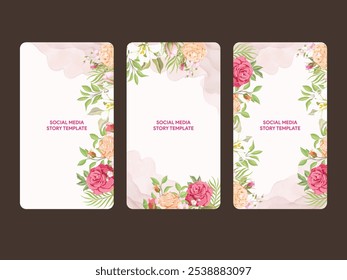 Beautifull Floral Social Media Template Design