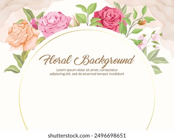 Beautifull Floral Wedding Background Template