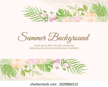Beautifull Floral Wedding Banner Background Template Design