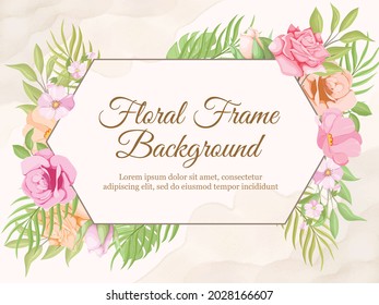 Beautifull Floral Wedding Banner Background Template Design