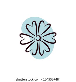 beautifull flower garden hand draw style vector illustration design