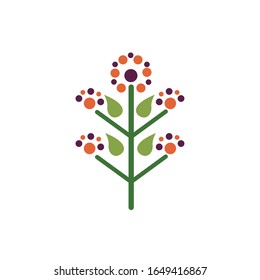 bello diseño vectorial de resorte de jardín florido estilo plano