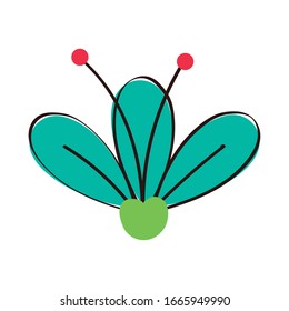 beautifull flower garden spring hand draw style vector illustration design