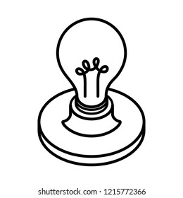 beautifull light bulb isolated icon