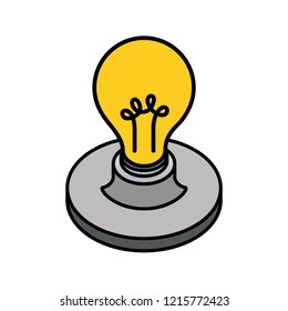 beautifull light bulb isolated icon