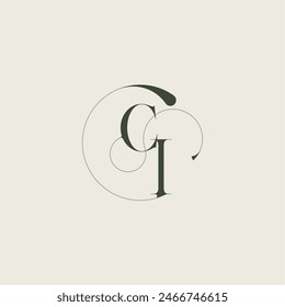 beautifull monogram initial elegant line concept CI feminine wedding style letter