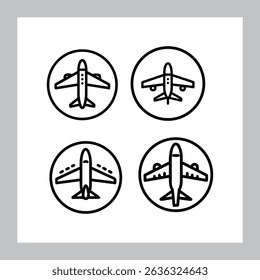 Beautifull plane icon art vector