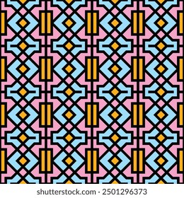 Hermosas texturas de Vector sin costuras, patrones geométricos abstractos. Elemento de diseño para textil, estampado, tela.