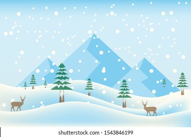 beautifull snoflake winter background landscape