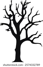 Beautifull tree silhouette Vector illustration, tree silhouette is perfect for landscape design bundle, silhouette vector.