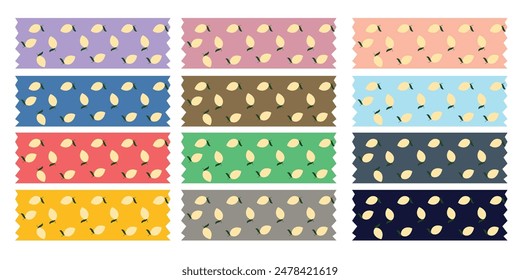 beautifull washi tapes isolated on white background