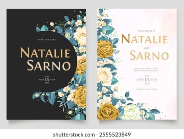 Beautifull Wedding Card. Illustrator and designer. Wedding Invites, save the date, Birthday Invites, Video Invites, E-Cards.