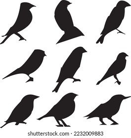 Beautifull-Bird-Silhouette-Illustration-Vector. This is an editable and printable vector eps file.