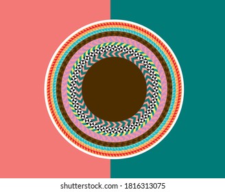 Beautifully colored mandala round art 