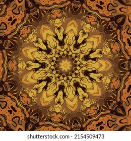 Beautifully colored and vividly designed psychedelic mandalas