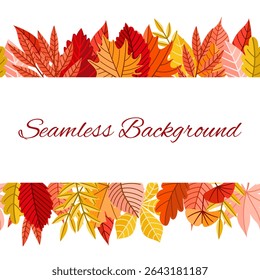 A Beautifully Colorful Autumn Leaves Seamless Background Design for Various Uses