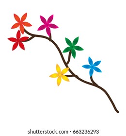 Beautifully colorful flowers in vector.