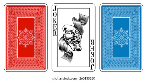 Beautifully crafted new original playing card deck design.  Bridge size Joker playing card plus playing card back