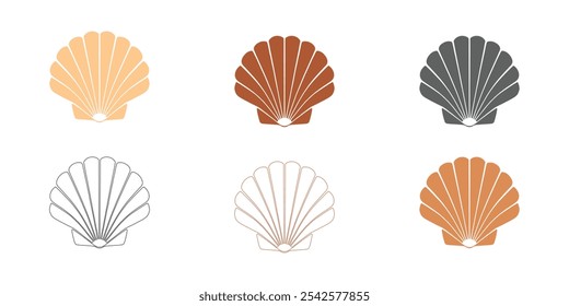 A beautifully crafted sea shell vector, capturing intricate textures and patterns, perfect for beach and ocean-themed designs.