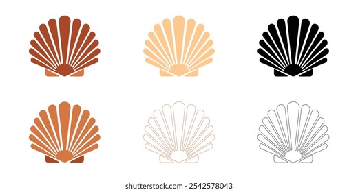 A beautifully crafted sea shell vector, capturing intricate textures and patterns, perfect for beach and design.