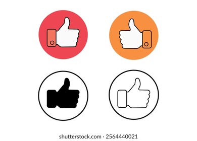 Beautifully Crafted Thumbs Up Like Symbol Sets for Modern Use, like icon, approval symbol, positive feedback, thumbs up icon, hand sign, success symbol, graphic thumb, positive reaction