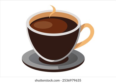 Beautifully crafted vector art of coffee cups in flat design, Creative coffee cup flat illustrations for menu designs vector