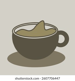Beautifully crafted vector art of coffee cups in flat design, Creative coffee cup flat illustrations for menu designs vector