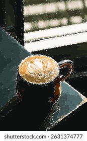 Beautifully crafted vector art of coffee cups 