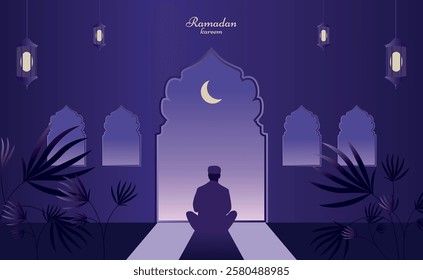 A beautifully crafted vector illustration celebrating the holy month of Ramadan.