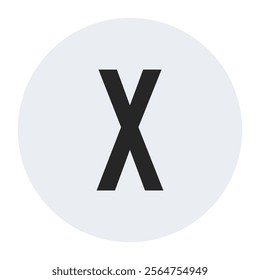 Beautifully crafted vector of the letter X, featuring a clean, minimalist circle design. Ideal for logos, branding, and creative projects. Available in multiple styles and colors.