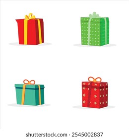 Beautifully decorated gift box for Christmas, birthdays, weddings and anniversaries.classic gift box vector. premium gift box. 