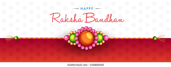 Beautifully decorated Rakhi, Indian brother and sister festival Raksha Bandhan concept.