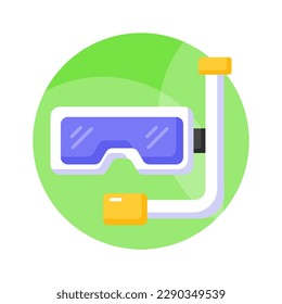 Beautifully design vector of snorkeling mask in modern style, easy to use icon