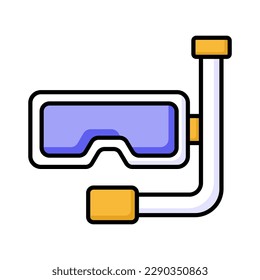 Beautifully design vector of snorkeling mask in modern style, easy to use icon