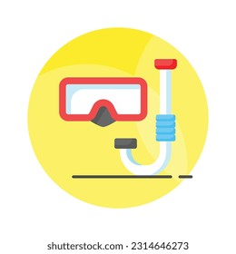 Beautifully design vector of snorkeling mask in modern style, easy to use icon
