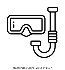 Beautifully design vector of snorkeling mask in modern style, easy to use icon