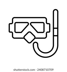 Beautifully design vector of snorkeling mask in modern style, easy to use icon