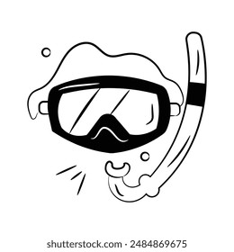 Beautifully design vector of snorkeling mask in modern style, easy to use icon