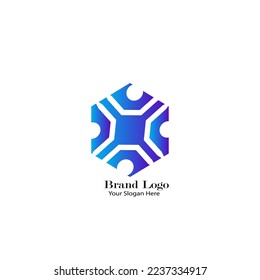 Logotipos abstractos de marcas grandes de diseño atractivo