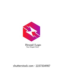 Logotipos abstractos de marcas grandes de diseño atractivo