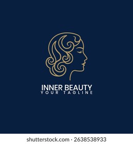 A beautifully designed abstract representation of a woman's profile highlighted against a deep background with sleek typography.