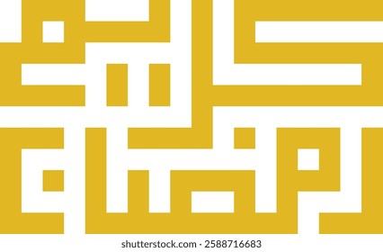 a beautifully designed arabic kufic calligraphy artwork spelling "ramadhan kareem" in a geometric style. avaible in vector format for easy customization