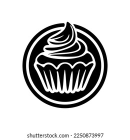 Beautifully designed black and white cake logo. It is ideal for any business in the confectionery or confectionery industry such as bakeries and pastry shops.